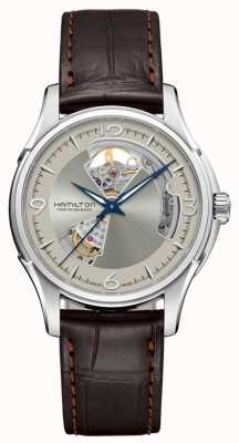 Hamilton Jazzmaster Open Heart Automatic (40mm) Silver Dial / Brown Leather Strap H32565521