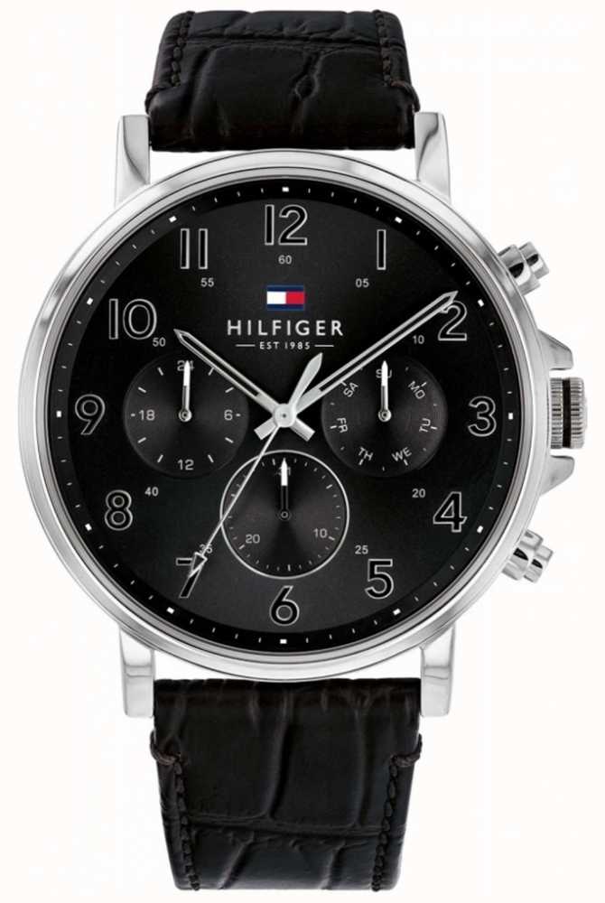 Tommy Hilfiger | Men's Black Leather Daniel Watch | 1710381 - First ...