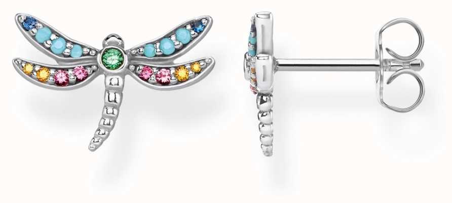 Thomas Sabo | Sterling Silver Dragonfly Earrings | Multi-colour Stones | H2051-314-7