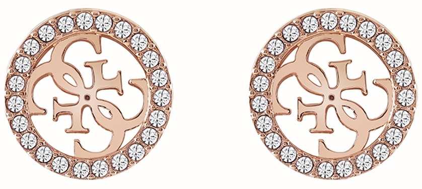 Guess | Tropical Sun | Rose Gold Clear Crystal Earrings | UBE78006