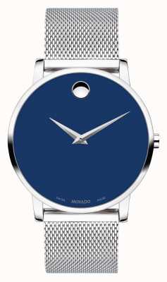 Movado | Bold Museum | Stainless Silver Mesh Strap | Blue Dial | 0607349