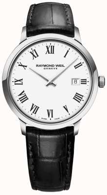 Raymond Weil | Men's Toccata | Black Leather Strap | White Dial | 5485-STC-00300