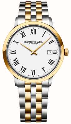 Raymond Weil Men's Toccata White Dial Two Tone Stainless Steel Bracelet 5485-STP-00300