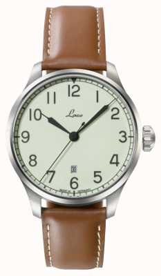 Laco | Valencia 42 | Automatic Navy Watch | Tan Calf Leather | 861651.2