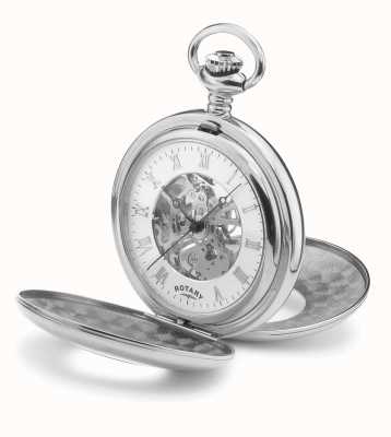 Rotary Men's Pocket Watch Hand Wound Silver MP00712/01