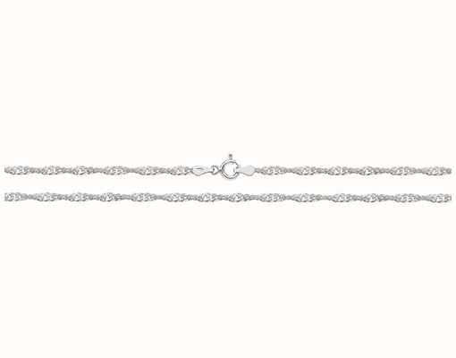 James Moore TH Silver Singapore Chain 18" G1104/18