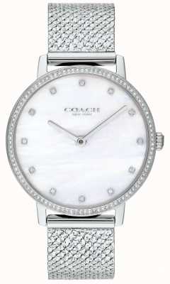 Coach | Women's | Audrey | Stainless Steel Mesh | Pearl Dial | 14503358