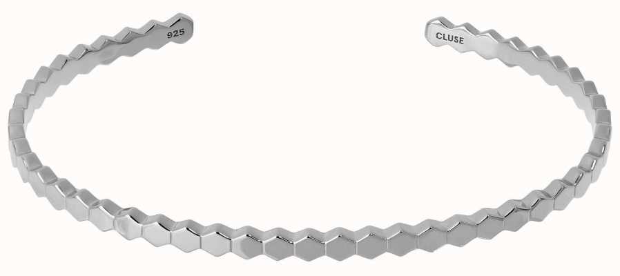 Cluse Essentielle Silver All Hexagons Bangle Bracelet CLJ12017
