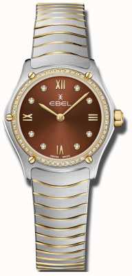 EBEL Women's Sport Classic | Brown Dial | Diamond Set | Stainless 1216443A