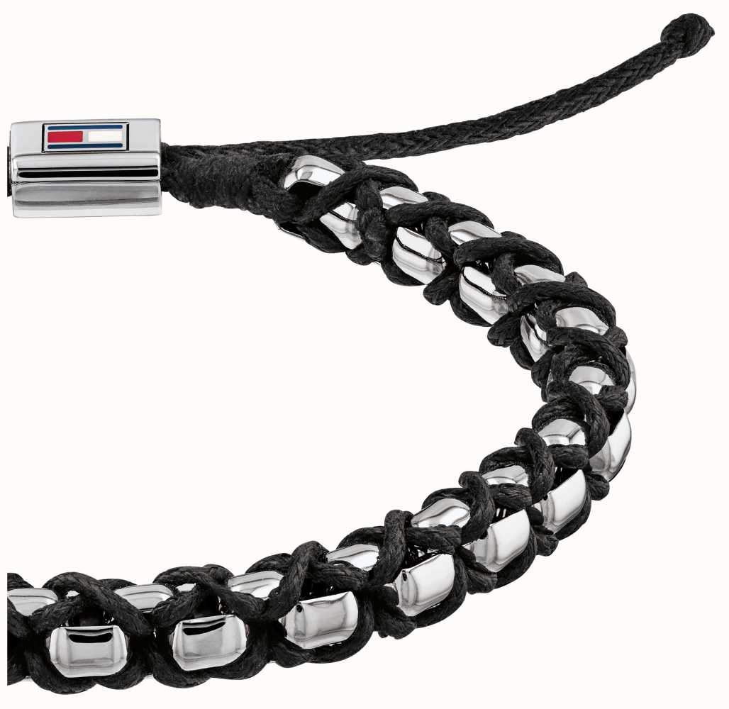 Tommy Hilfiger Stainless Steel Metal Braided Bracelet | Black 2790182 ...