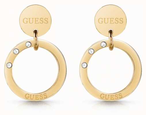 Guess Women's 'Eternal Circles' Small Gold Hoop Earrings UBE29031