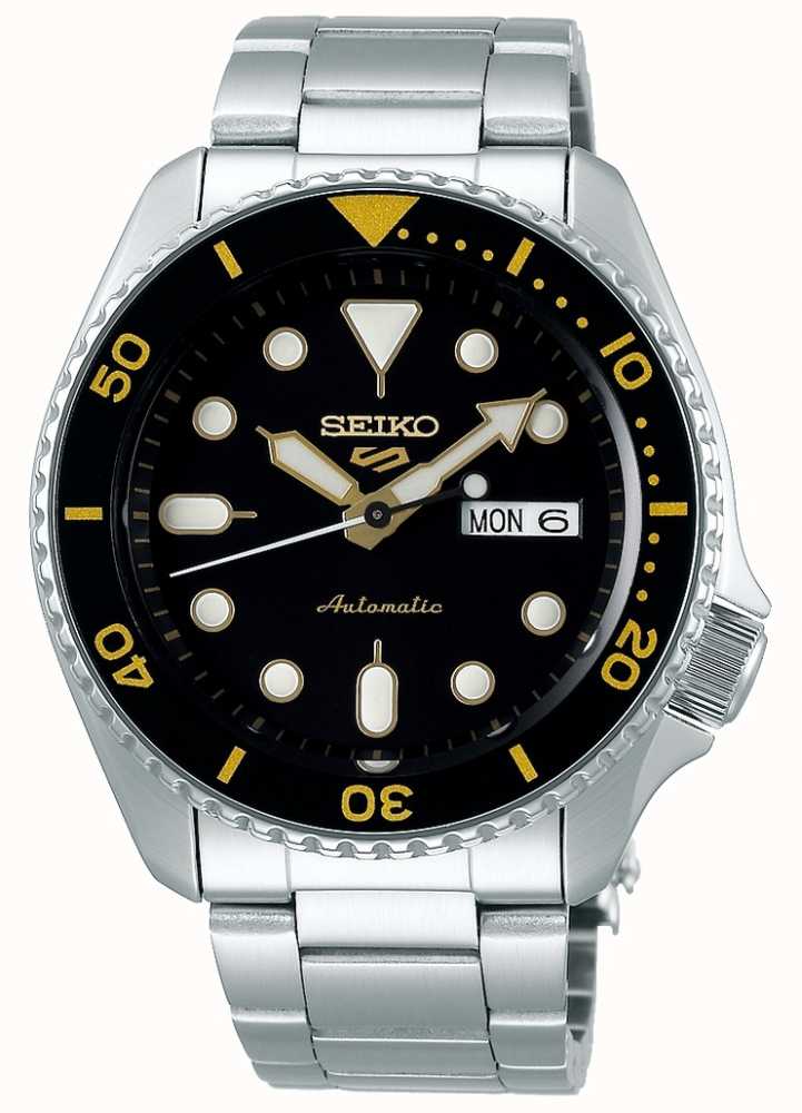 Seiko 5 Sport | Sports | Automatic | Black & Gold Dial SRPD57K1 - First  Class Watches™
