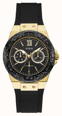 Guess | Women's Limelight | Black Silicone Strap | Black Dial | W1053L7