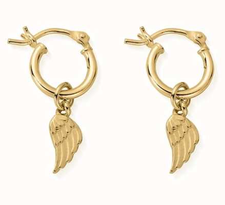 ChloBo | Sterling Silver Gold Plated 'Divinity Within' Hoop Earring GEH2571