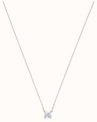 Swarovski Attract |Rose-Gold Plated |White |Square | Necklace 5510698