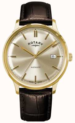 Rotary Men's Avenger | Brown Leather Strap | Champagne Dial GS05403/03