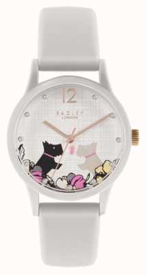Radley | Women's Off White Silicone Strap | Floral Dog Motif Dial | RY2986