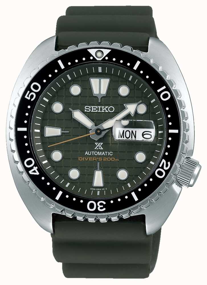 Seiko Prospex Men's Automatic Mechanical | Khaki Rubber Strap | Khaki Dial  SRPE05K1 - First Class Watches™