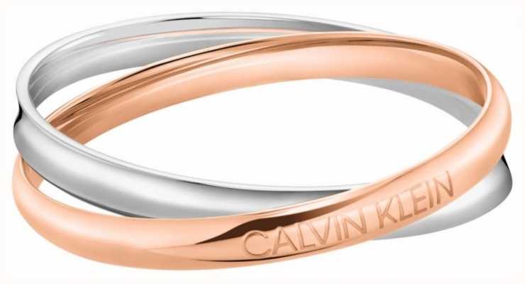 Calvin Klein Entwined Two-Tone Stainless Steel Bangle KJDFPD20010M