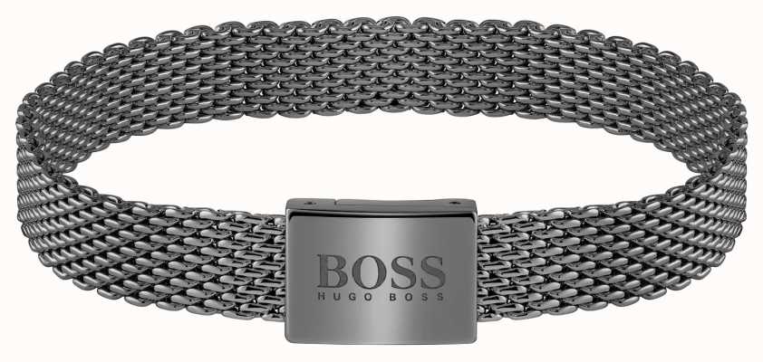 BOSS Jewellery Essentials Grey PVD Steel Mesh Bracelet 180mm 1580039M
