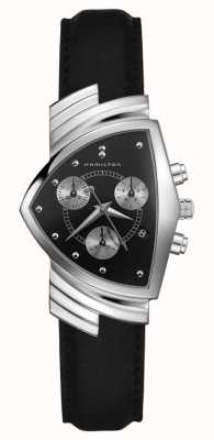 Hamilton Ventura Chronograph Quartz *Men in Black II - 2002* (24mm) Black Dial / Black Leather H24412732