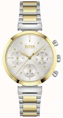 BOSS Flawless | Women's Two-Tone Steel Bracelet | Silver Dial 1502550