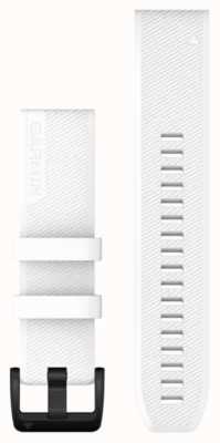 Garmin QuickFit 22 Strap Only  White With Black Stainless Steel 010-12901-01