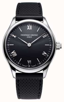 Frederique Constant Vitality Smartwatch (42mm) Black Dial / Black Rubber Strap FC-287B5B6