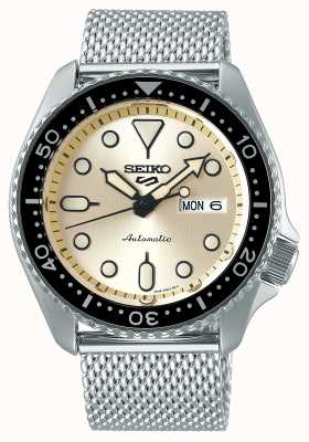 Seiko 5 Sports Automatic | Men's | Sports | Mesh bracelet | Cream SRPE75K1