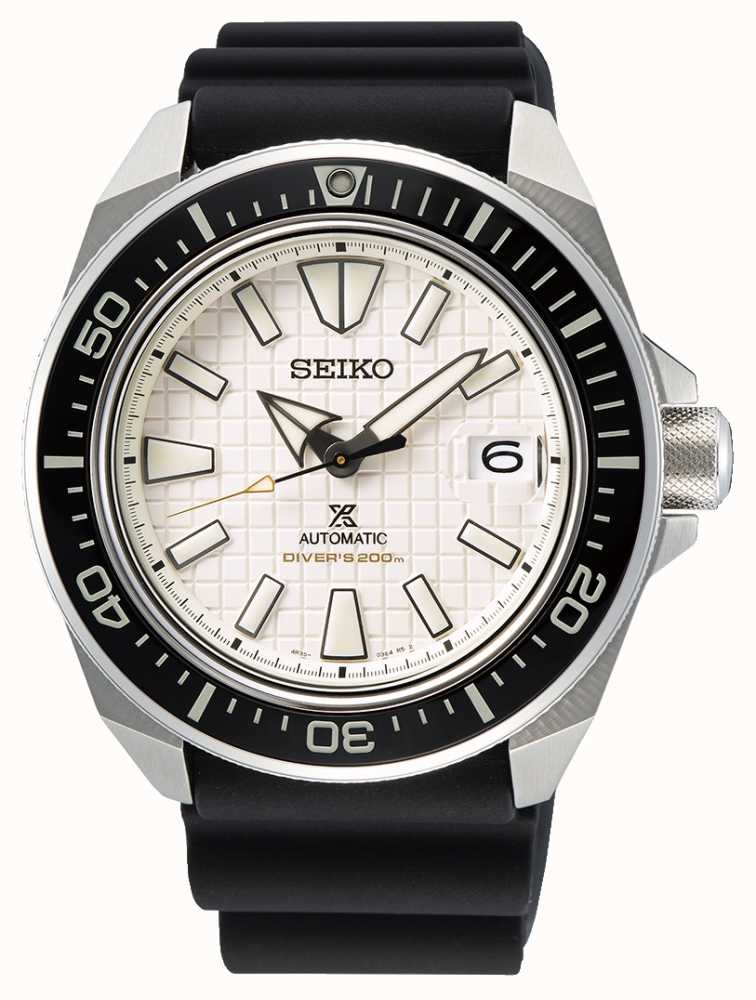 Seiko Men's Prospex | Black Silicone Strap | Beige Dial SRPE37K1 - First  Class Watches™