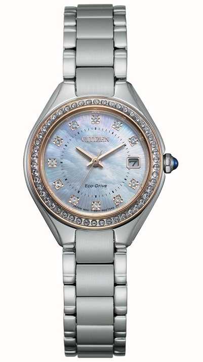 Citizen Ladies Silhouette Crystal Stainless-steel Mother ...