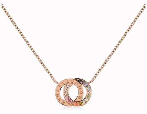 Radley Jewellery Sterling Silver 18ct Rose Gold Double Hoop Necklace RYJ2138