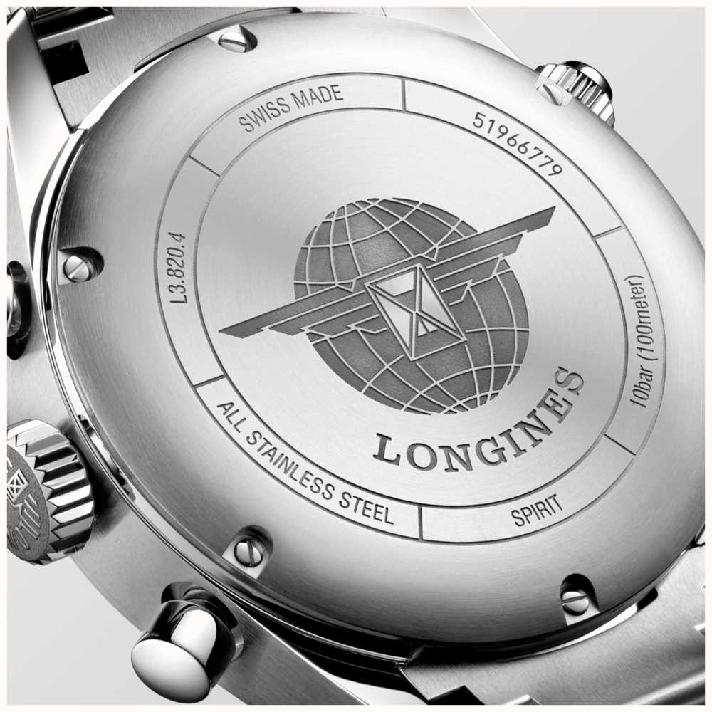LONGINES Spirit Chronograph Automatic Black Dial Stainless Steel ...