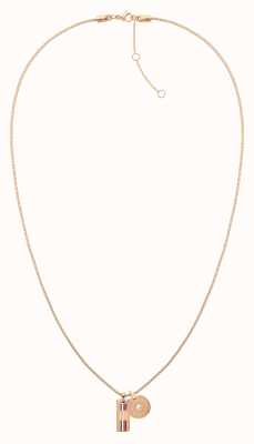 Tommy Hilfiger Women's Gold Plated Double Tag Dressed Up Necklace 2780452