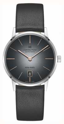 Hamilton American Classic Intra-Matic Automatic (38mm) Grey Dial / Black Leather Strap H38455781