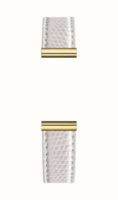 Herbelin Antarès Interchangeable Watch Strap - Iguana Textured White Leather / Gold PVD - Strap Only BRAC.17048.19/P
