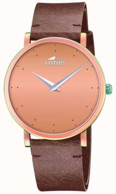 Lotus Women's Brown Leather Strap | Rose Gold Dial L18778/2