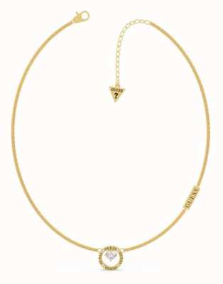Guess All Around You | Gold Plated Crystal Set Pendant Necklace UBN20122