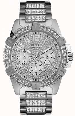 Guess Frontier | Men's Stainless Steel Bracelet | Silver Crystal Set Dial W0799G1