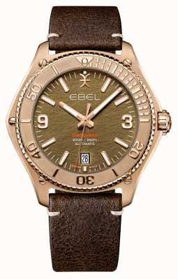EBEL Men's Discovery Bronze Limited Edition | Brown Calf Skin Leather Strap | 1216471