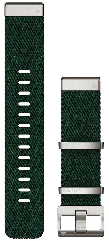 Garmin  QuickFit 22 Jacquard-Weave Nylon Green Strap 010- Watch