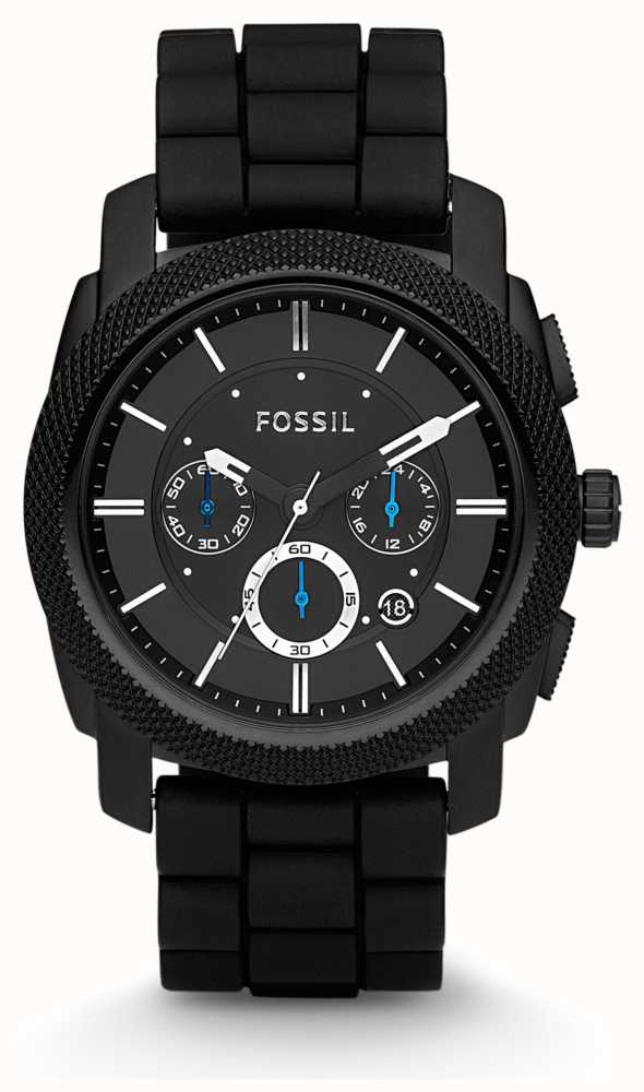 Fossil Mens Black Chronograph Strap Watch FS4487 - First Class Watches™