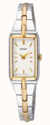 Seiko Women's Two-Tone Steel Bracelet | White Dial SWR044J8