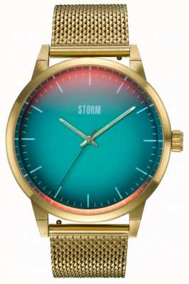 STORM Styro Gold Turquoise | Gold Mesh Bracelet | 47487/GD/TUR