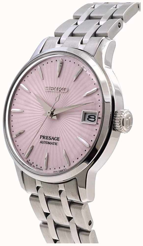 Seiko Presage Automatic | Women's | Stainless Steel Bracelet | Pink Dial  SRP839J1 - First Class Watches™