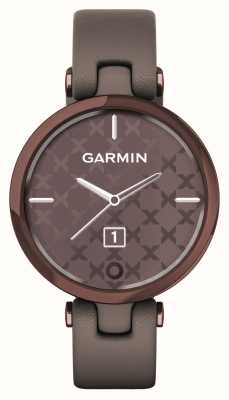 Garmin Lily Classic Edition | Dark Bronze Bezel | Paloma Case | Italian Leather Strap 010-02384-B0