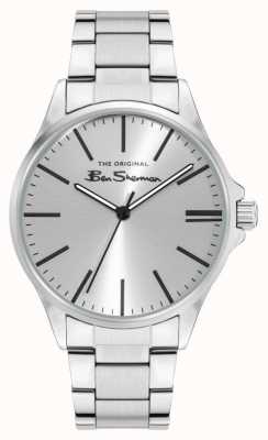 Ben Sherman Men's Silver Stainless Steel Bracelet Silver Dial BS048SM