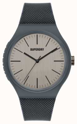 Superdry Grey Silicone Soft Touch Cool Grey Dial SYG344E
