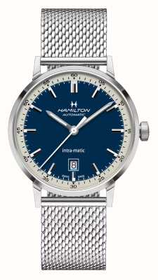 Hamilton American Classic Intra-Matic Automatic (40mm) Blue Dial / Stainless Steel Mesh Bracelet H38425140