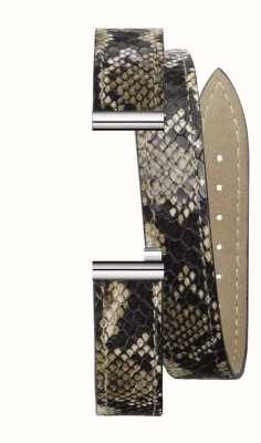 Herbelin Antarès Interchangeable Watch Strap - Double Wrap Snake Print Leather / Stainless Steel - Strap Only BRAC.17048.91/A